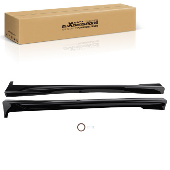 ABS Body Extension Kit compatible for Infiniti Q50 14-23 Gloss Black Side Panel Skirt 2PC
