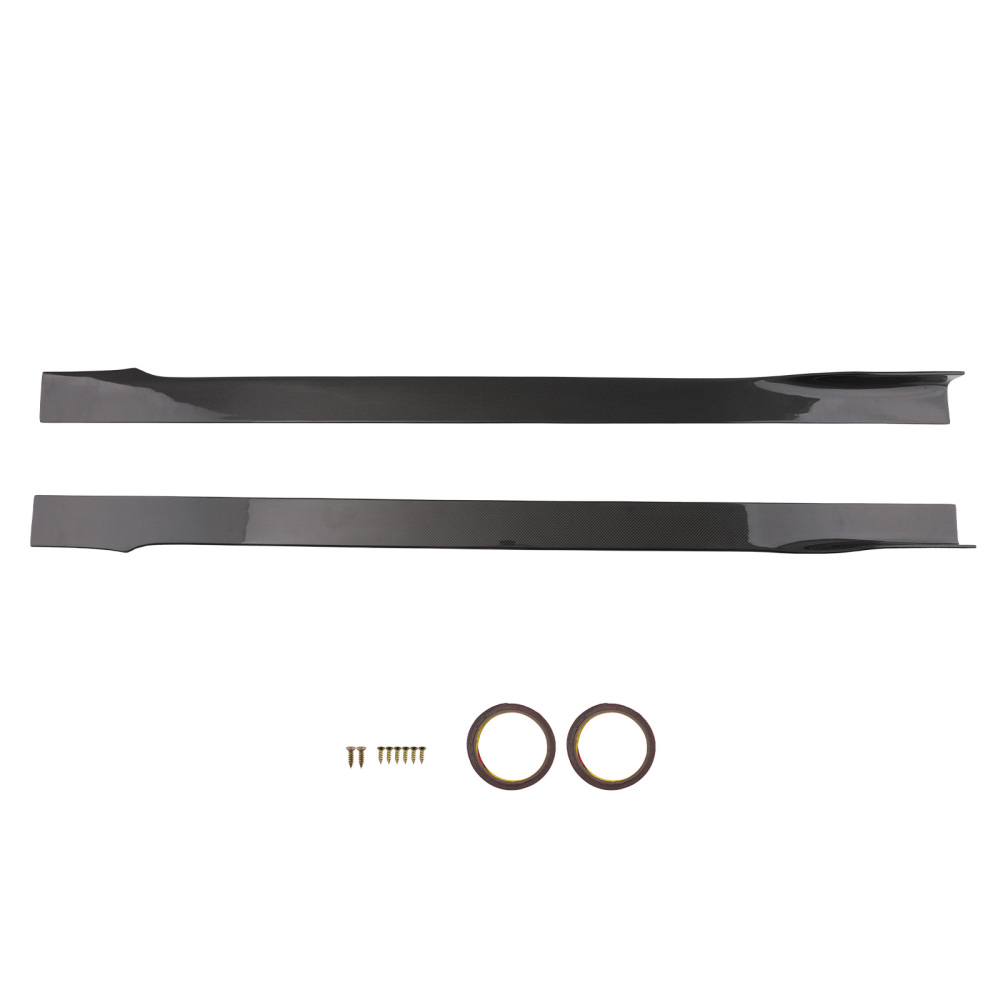 2pcs LR Side Skirt Extension Set compatible for Infiniti Q50 2014 2015 2016-2024