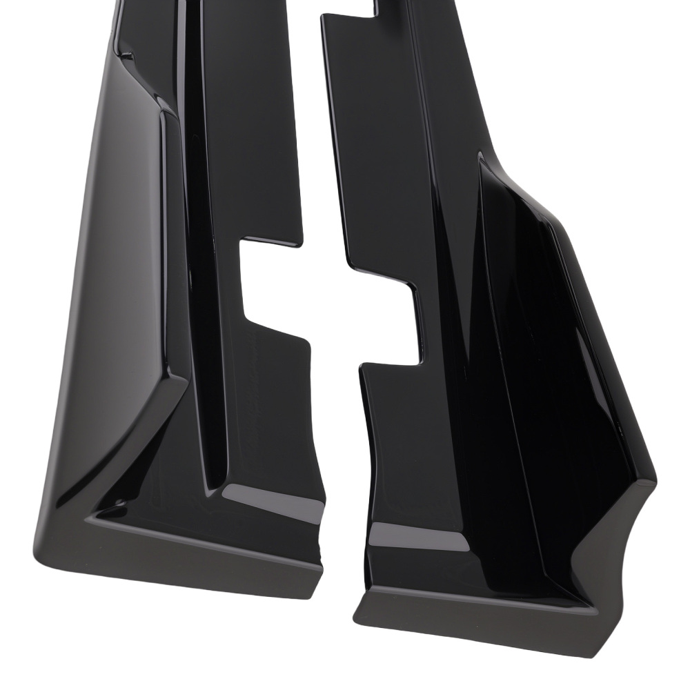 ABS Side Skirt Extension Panel compatible for Lexus IS 2014-2020 Gloss Black Body Kit