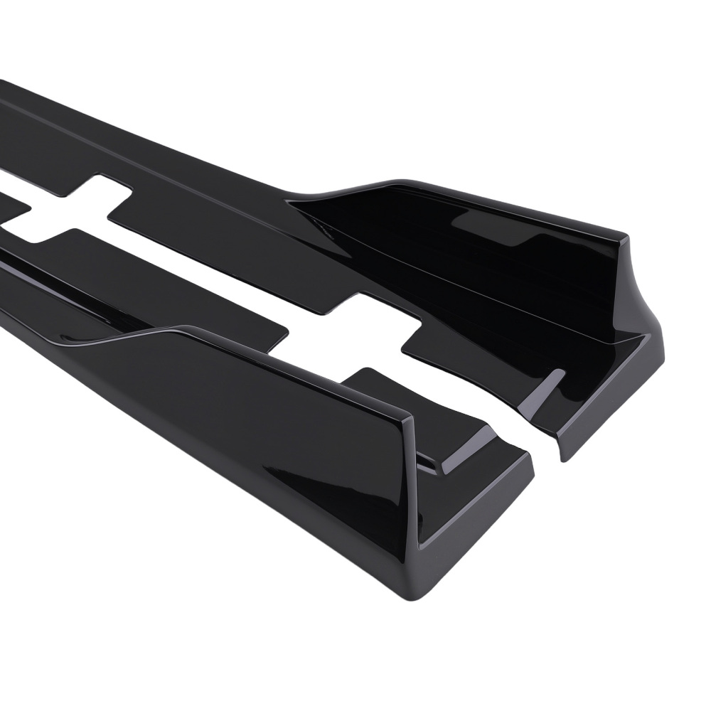 ABS Side Skirt Extension Panel compatible for Lexus IS 2014-2020 Gloss Black Body Kit