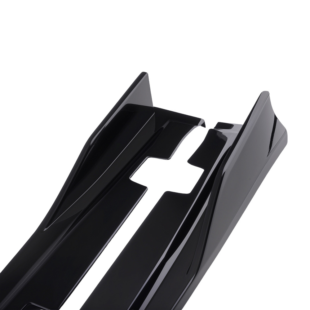 ABS Side Skirt Extension Panel compatible for Lexus IS 2014-2020 Gloss Black Body Kit
