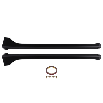 ABS Body Kit Side Skirt Panel compatible for Mitsubishi Lancer 2008-2017 Black Extension