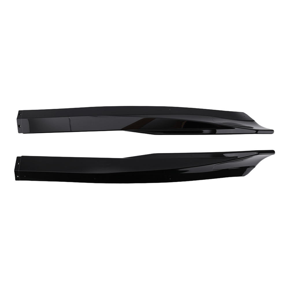 2PC Side Skirt Extension Panel Body Kit compatible for Tesla Model 3 2017-23 Black ABS