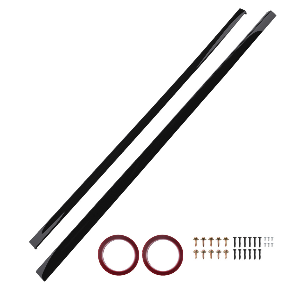 Black ABS Side Skirt Body Kit for VW Golf MK7 R Line 13-20 Extension Panel Gloss