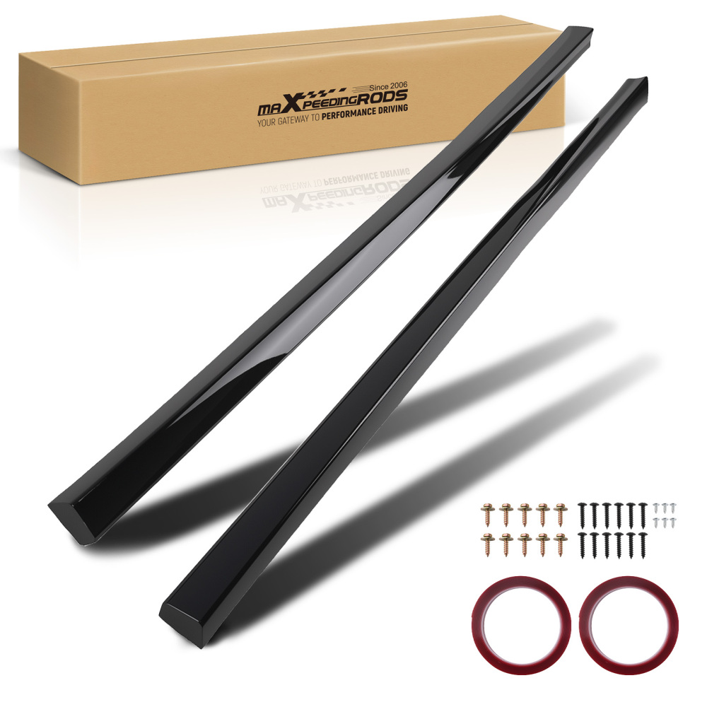 Black ABS Side Skirt Body Kit for VW Golf MK7 R Line 13-20 Extension Panel Gloss