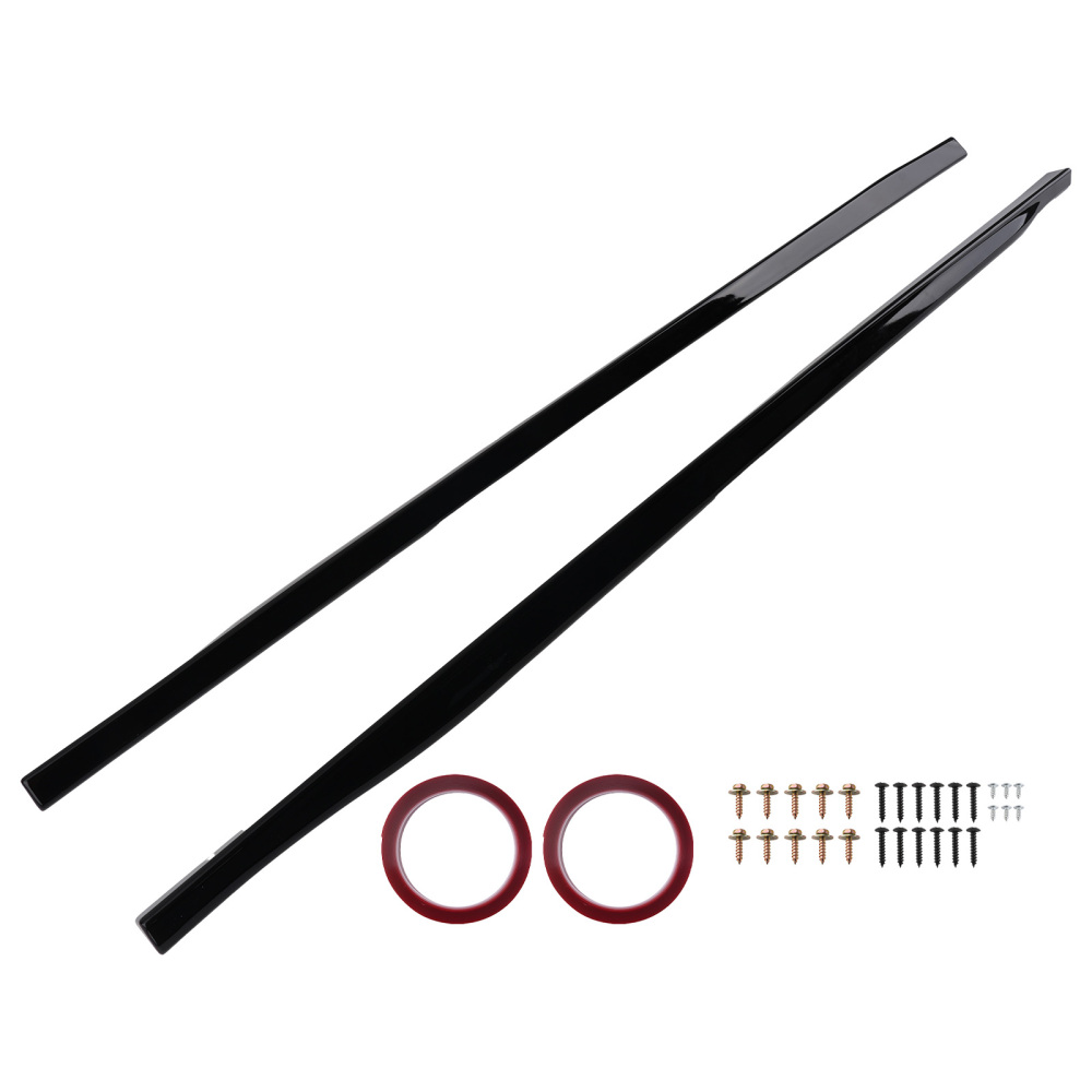 Side Skirt Extension Body Panel for VW Golf MK8 GTI GTD 19-23 Black Set Kit