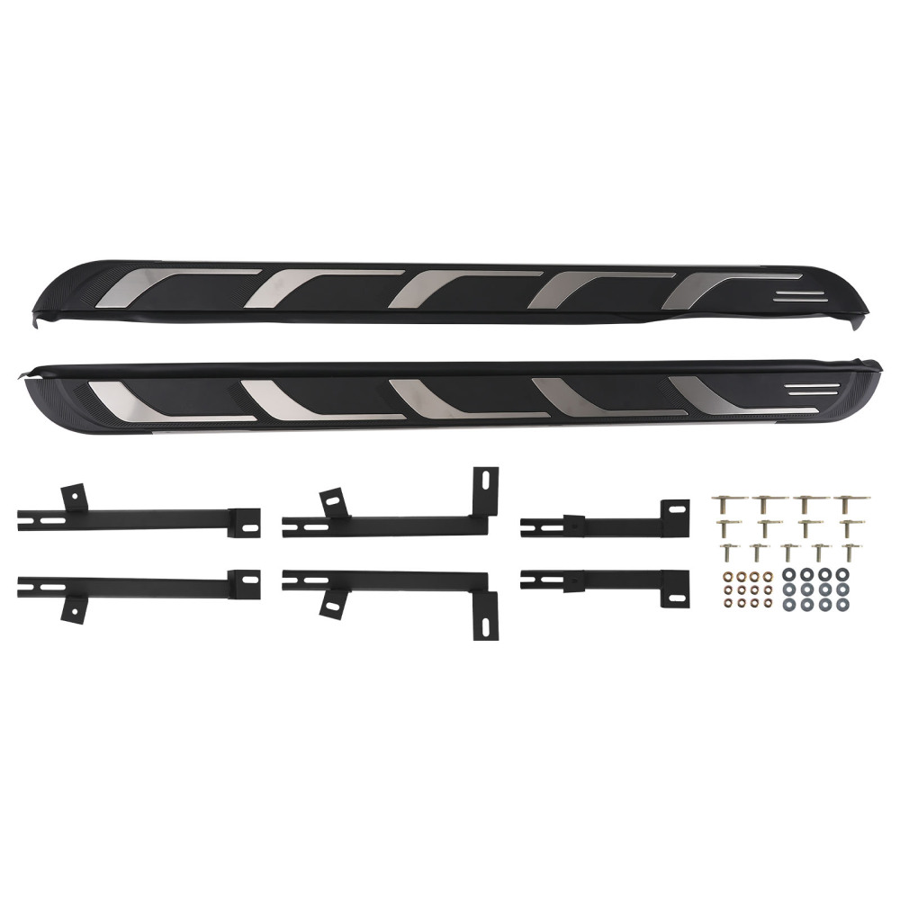 Side Bars Running Board Side Steps compatible for AUDI Q7 2015-2023 4M 4MB Black Set