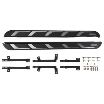 Side Bars Running Board Side Steps compatible for AUDI Q7 2015-2023 4M 4MB Black Set
