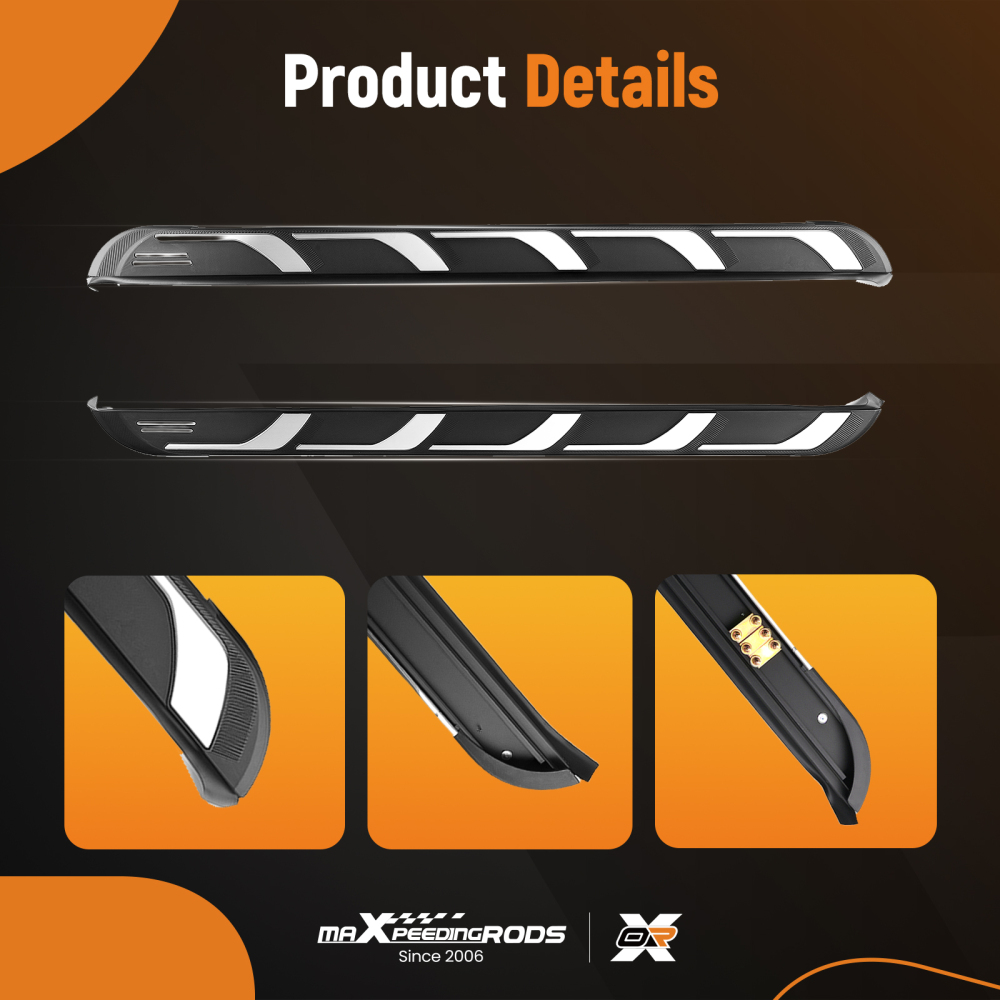 Aluminium Side Steps Running Boards compatible for Audi Q5 8R 2008-2016 Non-Slip Protection