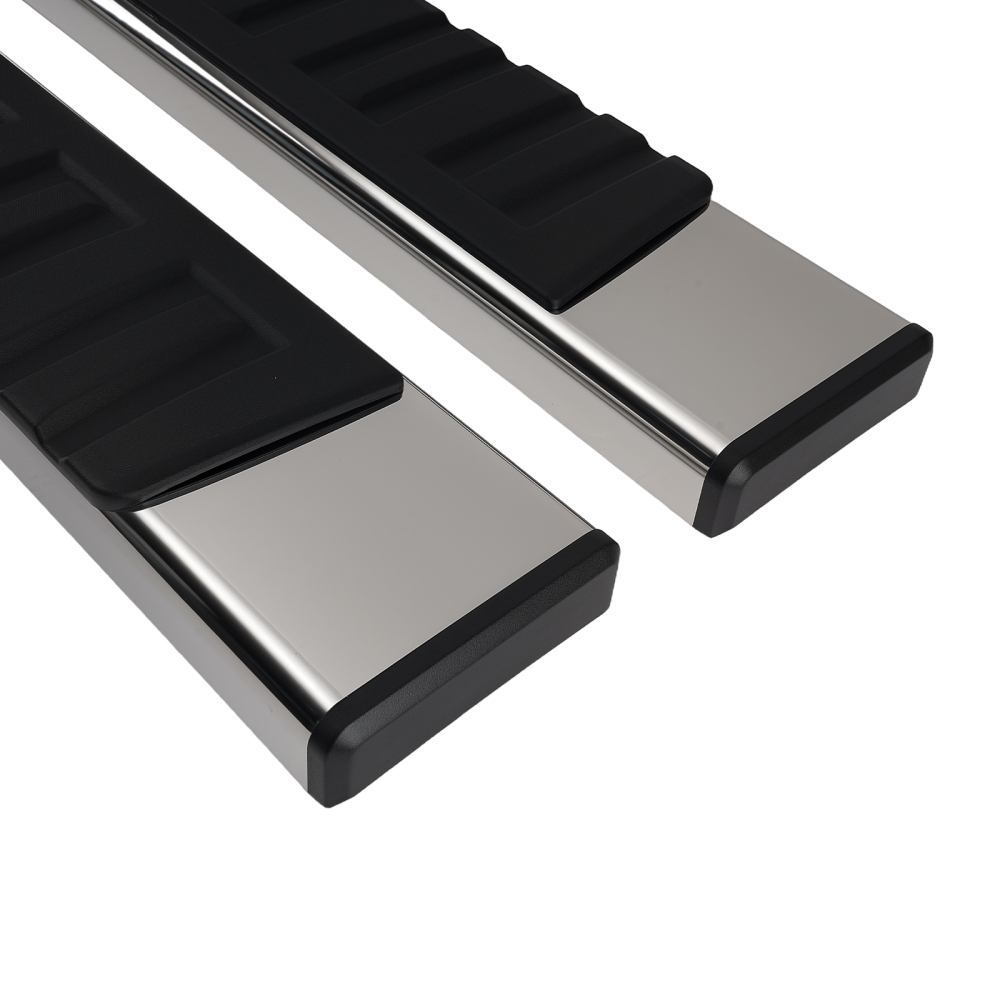 Side Running Boards compatible for Chevy Silverado GMC Sierra Crew Cab 2001-2013 Pair ABS