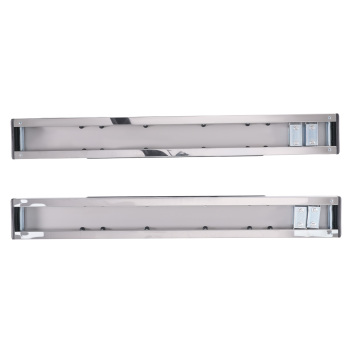 Black Side Steps Set compatible for Silverado Sierra 1500-3500HD 2007-19 Regular Cab