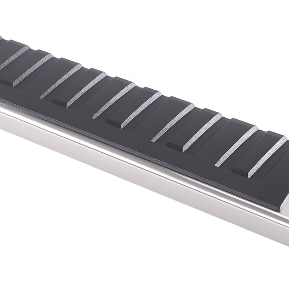Black Side Steps Set compatible for Silverado Sierra 1500-3500HD 2007-19 Regular Cab