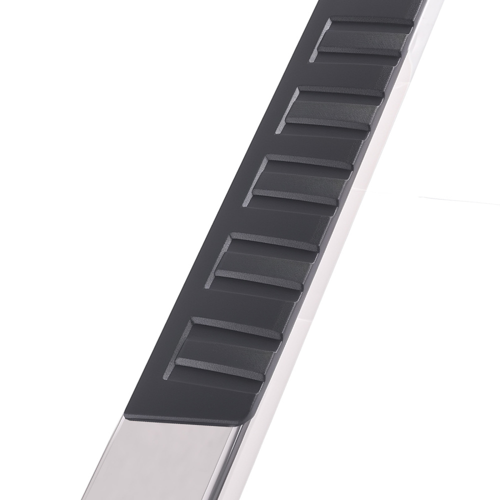 Black Side Steps Set compatible for Silverado Sierra 1500-3500HD 2007-19 Regular Cab