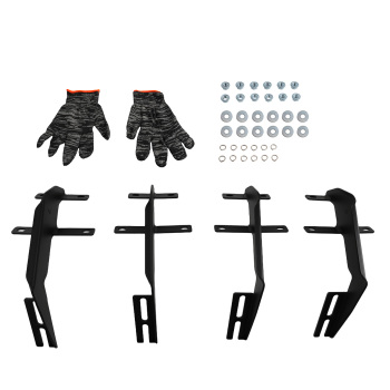 6 Inch H Style Running Boards Side Steps compatible for Ford F150 2015-2024 Nerf Bars Black