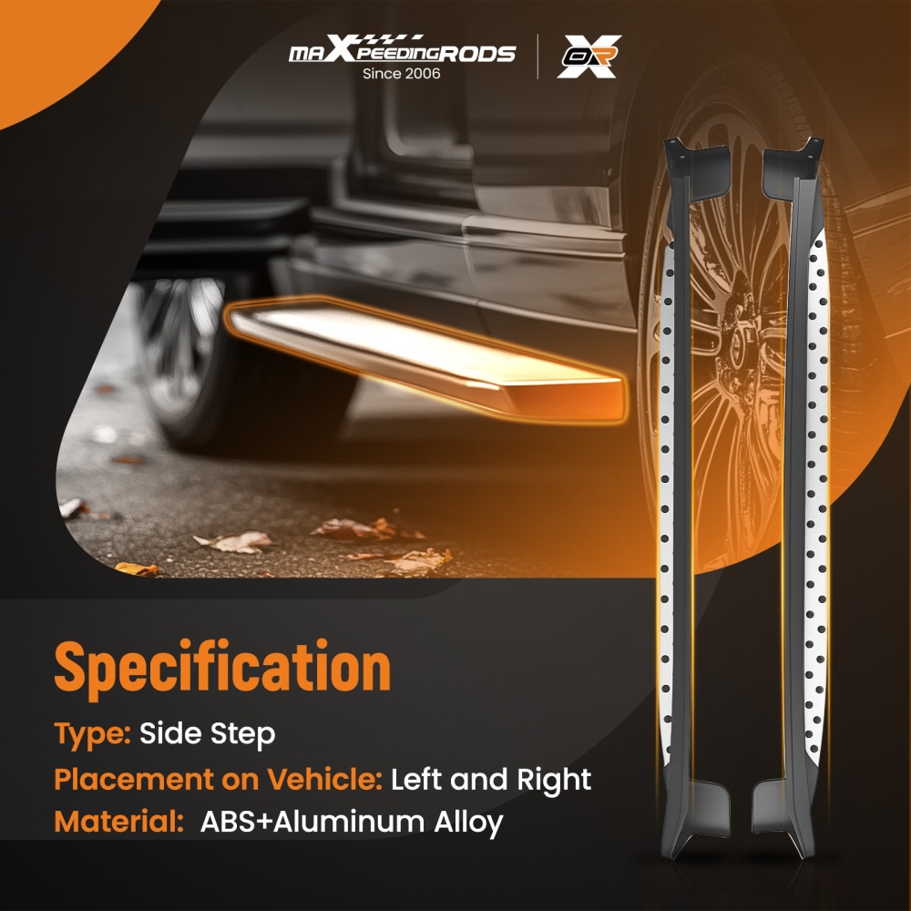 Aluminum Side Steps compatible for Hyundai Tucson TL MK3 2015-2020 Running Boards Non-Slip