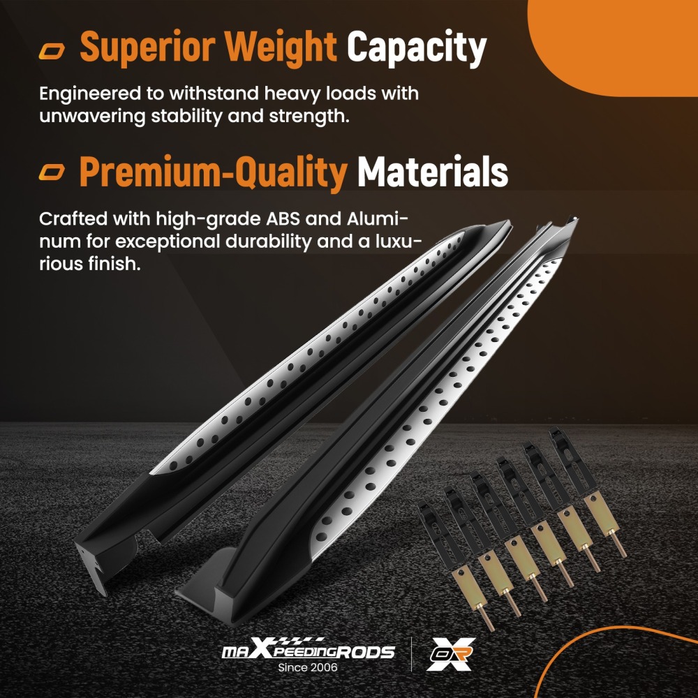 Aluminum Side Steps compatible for Hyundai Tucson TL MK3 2015-2020 Running Boards Non-Slip