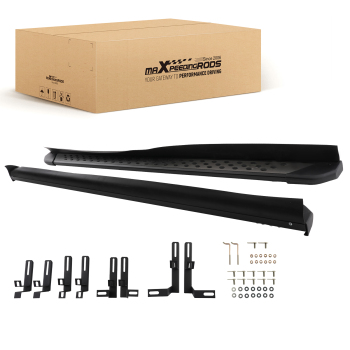 Running Board Side Step Pair compatible for Toyota Highlander 2020-2023 Black Aluminum