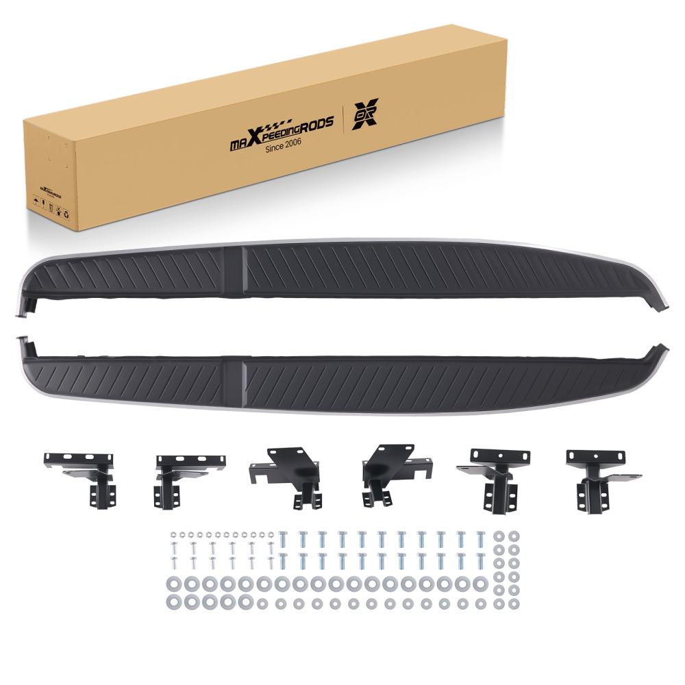 Black Silver Running Set compatible for Land Rover Range Rover Sport 06-13 Side Step Board