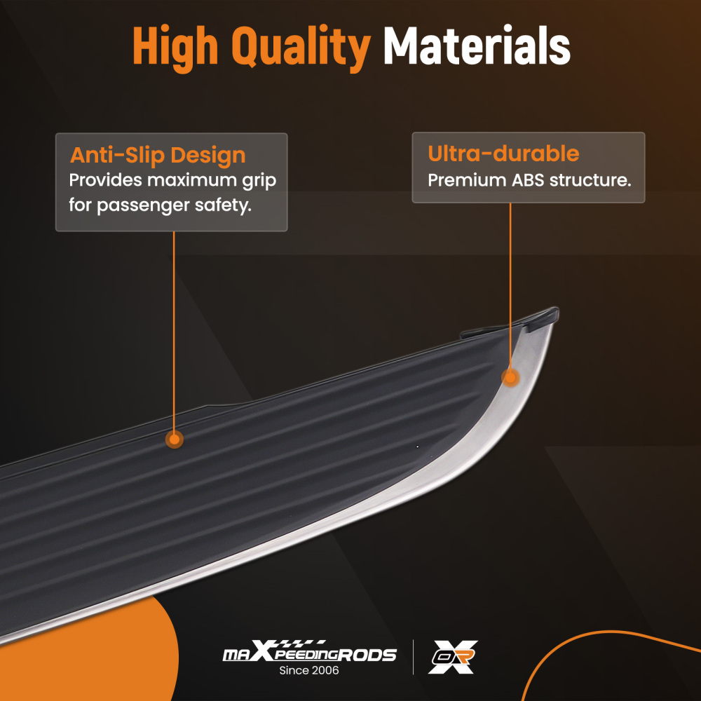 Aluminum Running Boards compatible for Range Rover Velar F Pace 2017+ Black Side Steps Pair