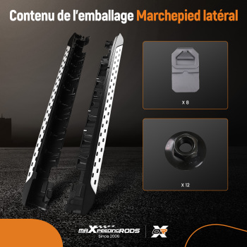 Barre Nerf Marchepied Latéral compatible pour Mercedes-Benz GLK250 GLK300 GLK350 2010-2015