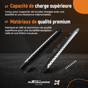 Barre Nerf Marchepied Latéral compatible pour Mercedes-Benz GLK250 GLK300 GLK350 2010-2015