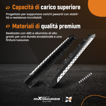 Tavole Fisse Passo Laterale Barra Nerf compatibile per Mercedes GLK250 GLK300 GLK350 X204