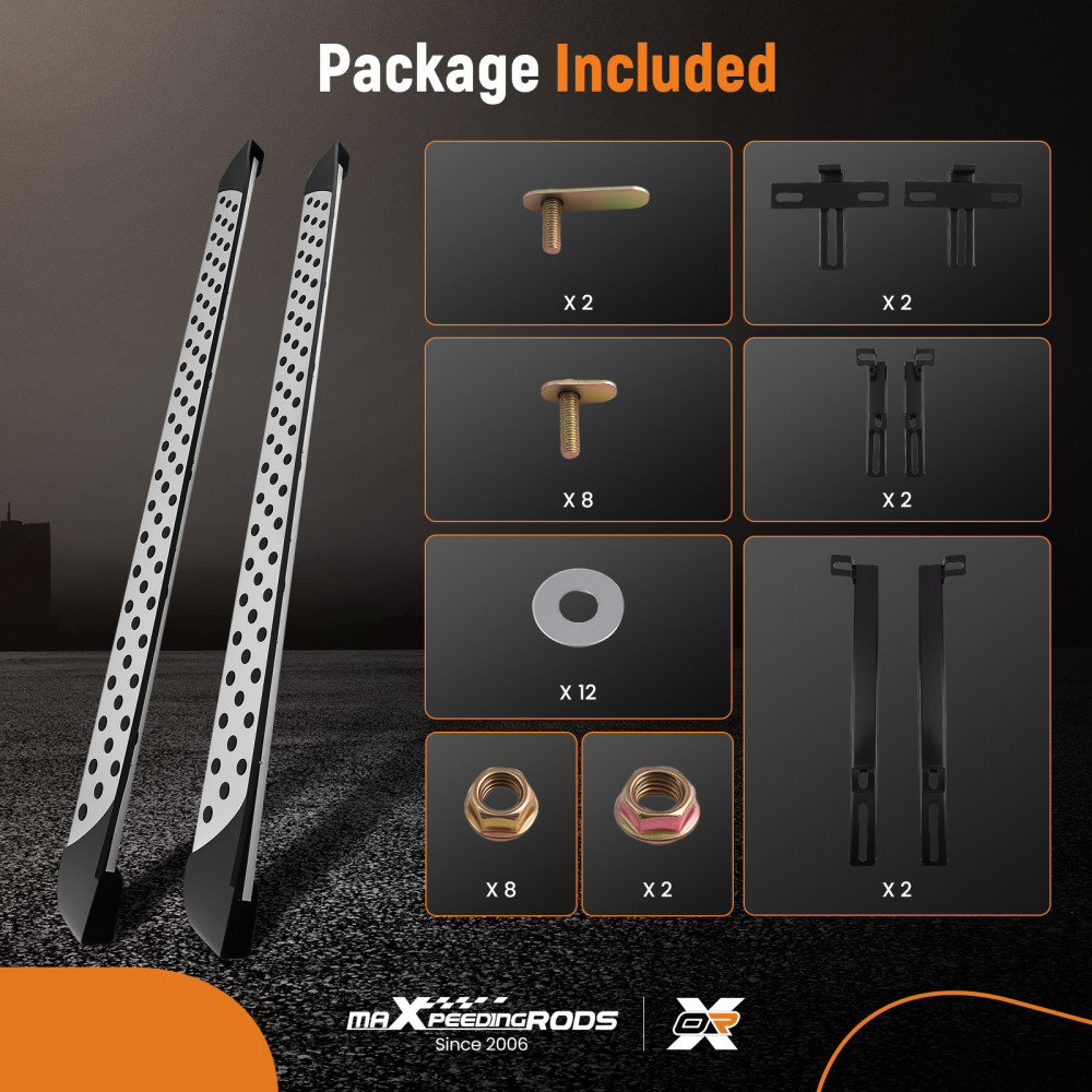 Nerf Bars Non-Slip Side Steps compatible for Nissan Qashqai 2014-2021 Running Boards