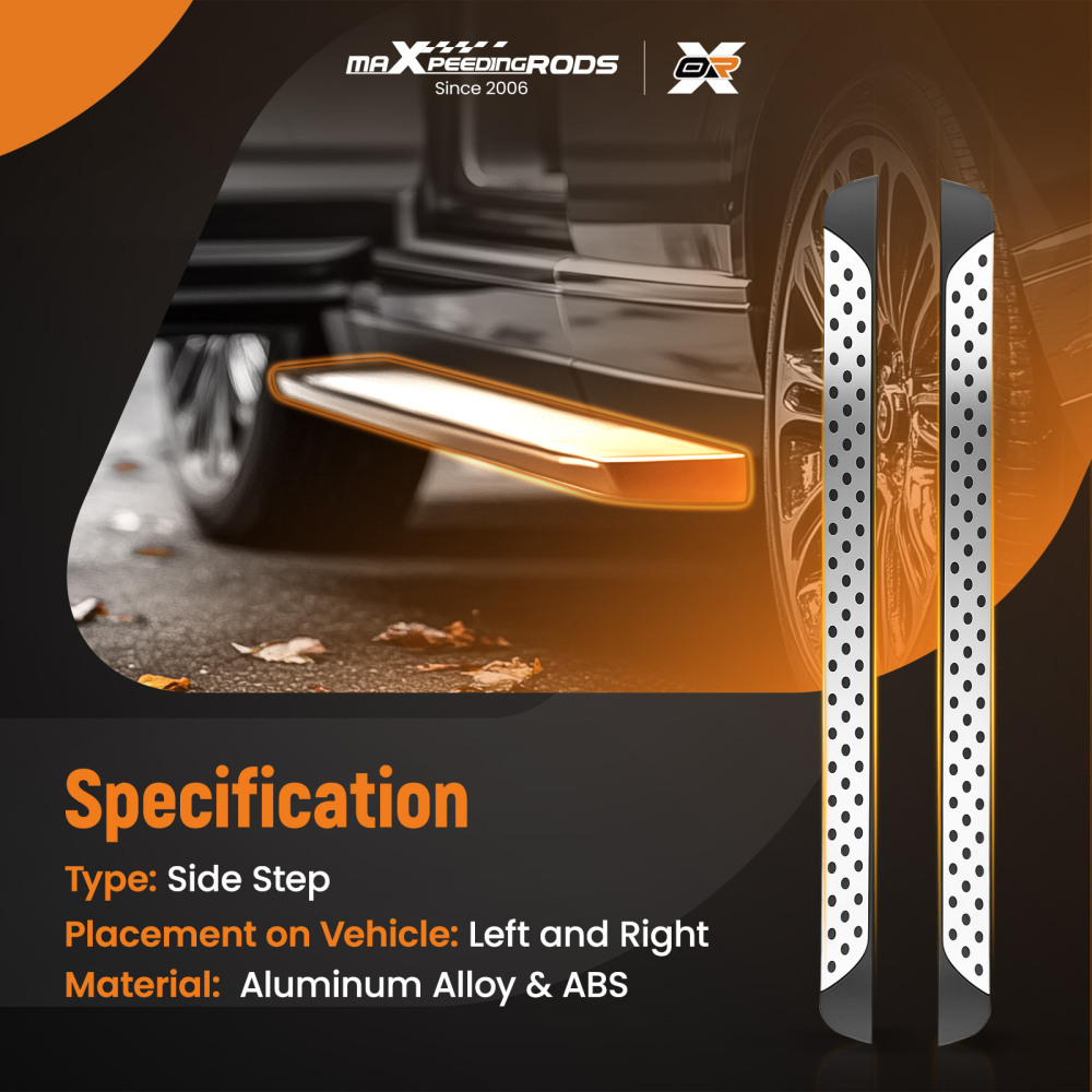 Nerf Bars Non-Slip Side Steps compatible for Nissan Qashqai 2014-2021 Running Boards