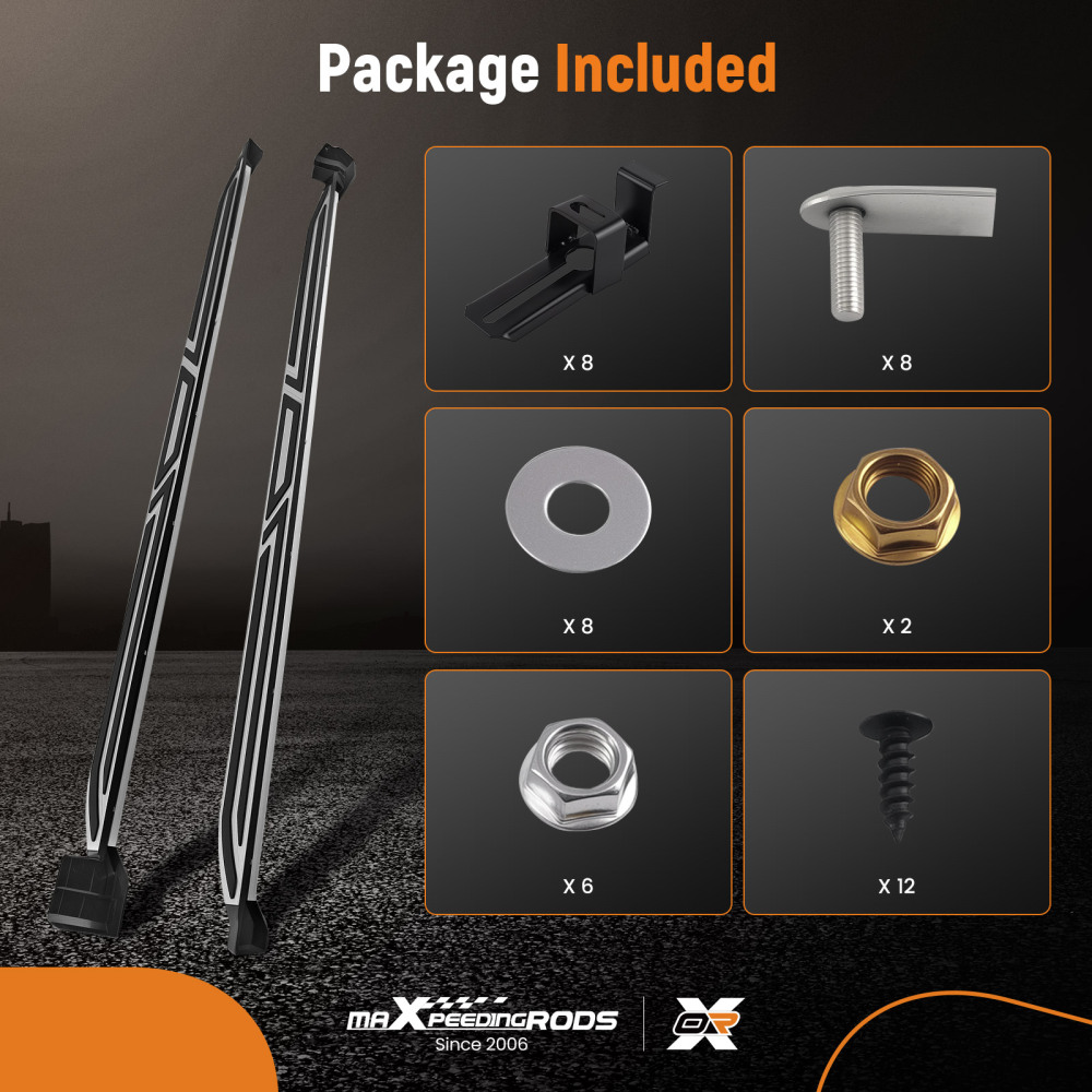 Non-Slip Running Boards Nerf Bars compatible for Skoda Kodiaq 2016-2024 Non-Slip Side Steps