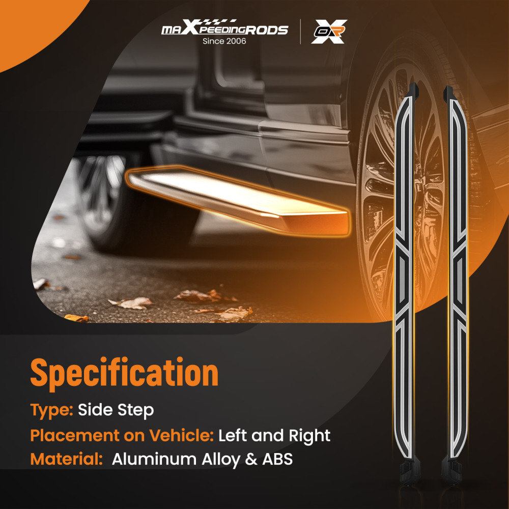 Non-Slip Running Boards Nerf Bars compatible for Skoda Kodiaq 2016-2024 Non-Slip Side Steps