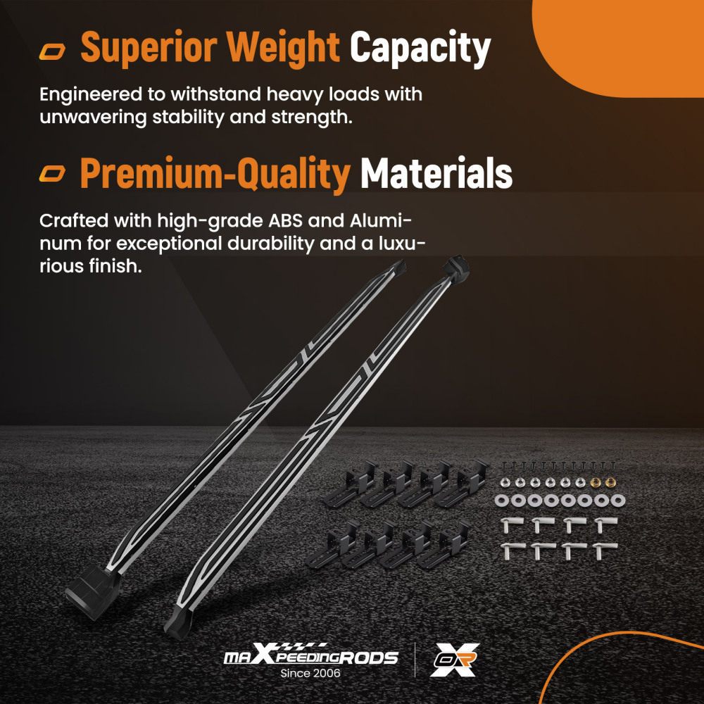 Non-Slip Running Boards Nerf Bars compatible for Skoda Kodiaq 2016-2024 Non-Slip Side Steps