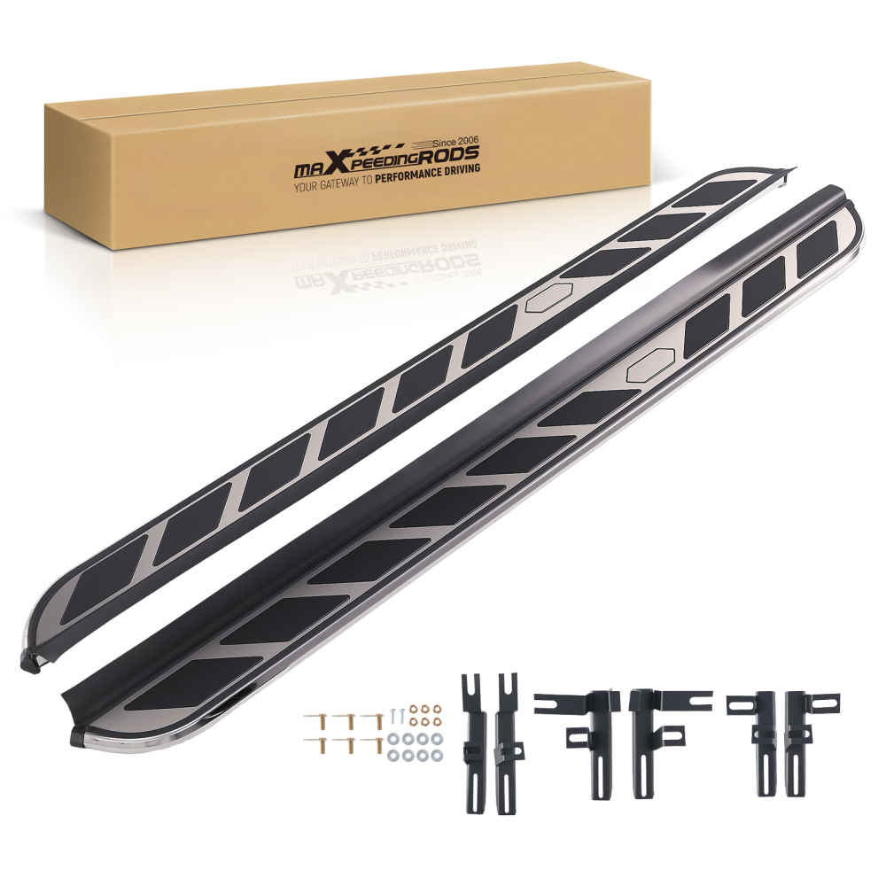 Aluminium Running Board compatible for Toyota RAV4 2019-2024 Black Side Steps 2PC