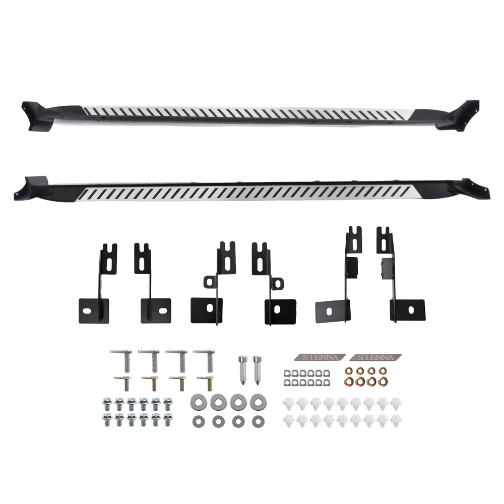 Aluminum ABS Side Steps compatible for Toyota Sienna 2011-2019 Running Boards 2Pcs