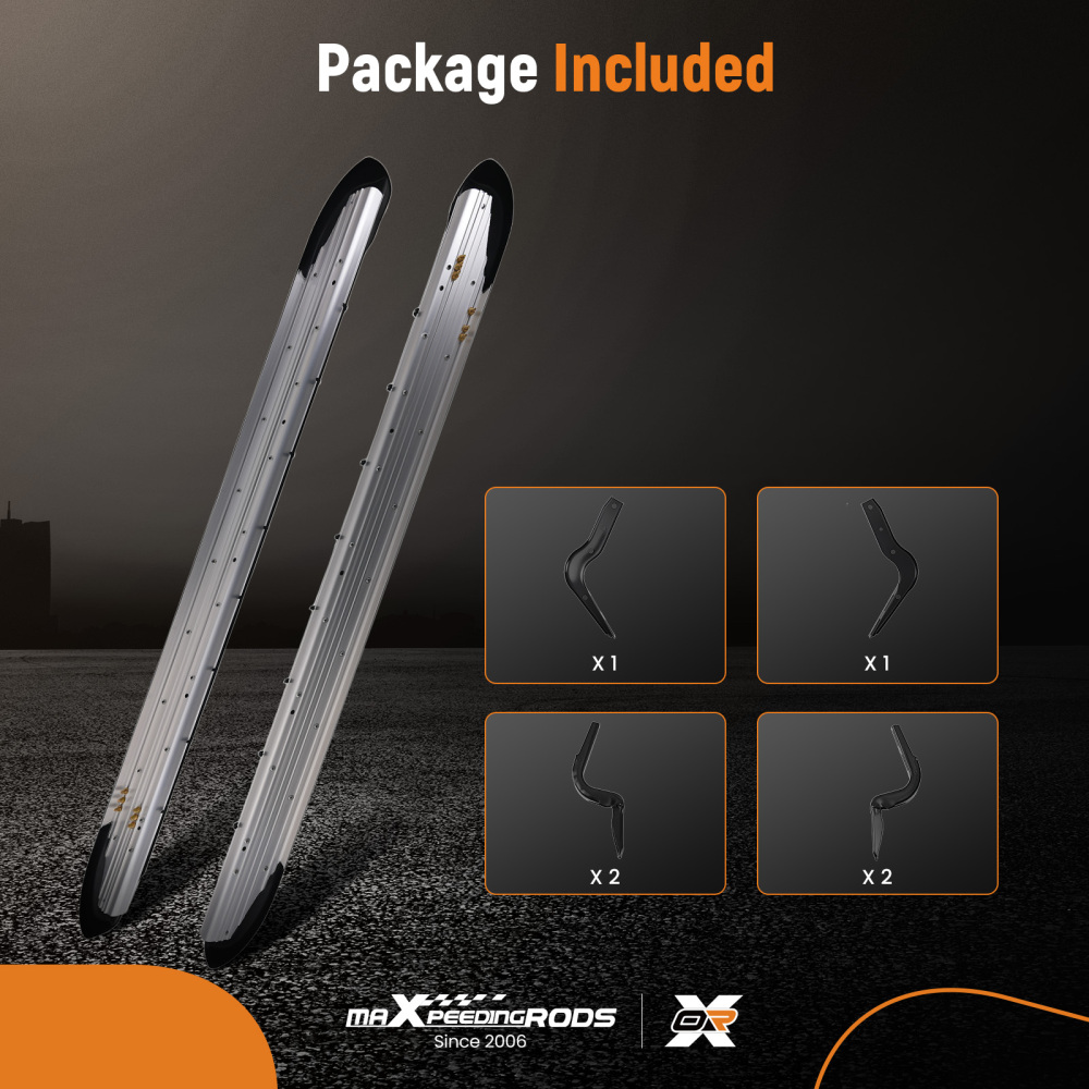 Aluminum Running Board compatible for Toyota Hilux MK8 Double Cab 16+ Side Steps Non-Slip