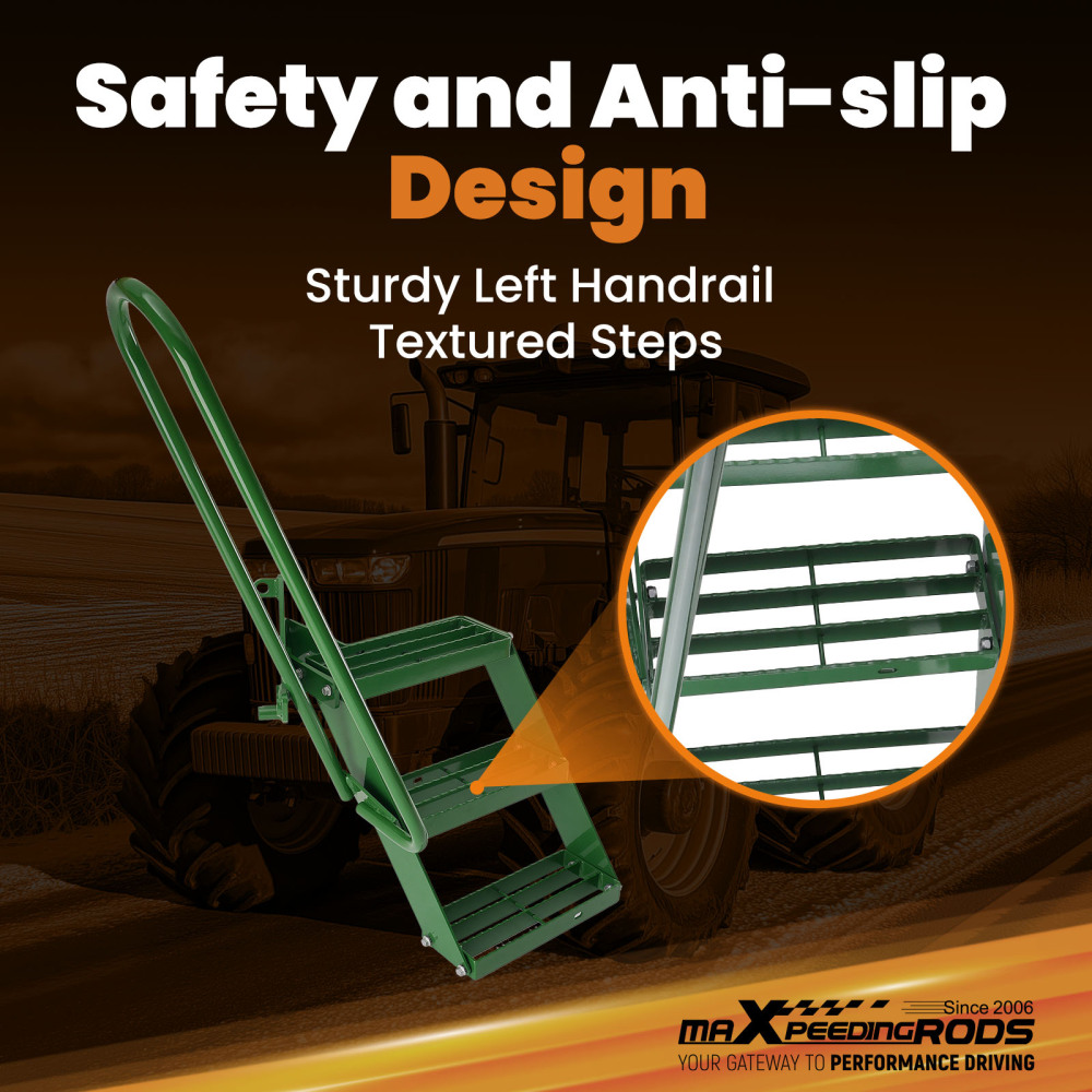 Steel Step Extension Kit Left Hand compatible for John Deere 2WD Tractors 4010 4020