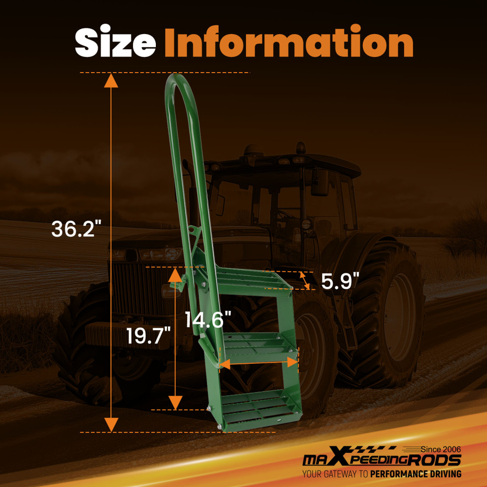 Steel Step Extension Kit Left Hand compatible for John Deere 2WD Tractors 4010 4020