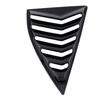 Car Side Window Louvers compatible for Chevy Camaro 2010-2015 Quarter ABS Gloss Black