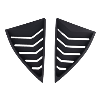 Car Side Window Louvers compatible for Chevy Camaro 2010-2015 Quarter ABS Gloss Black