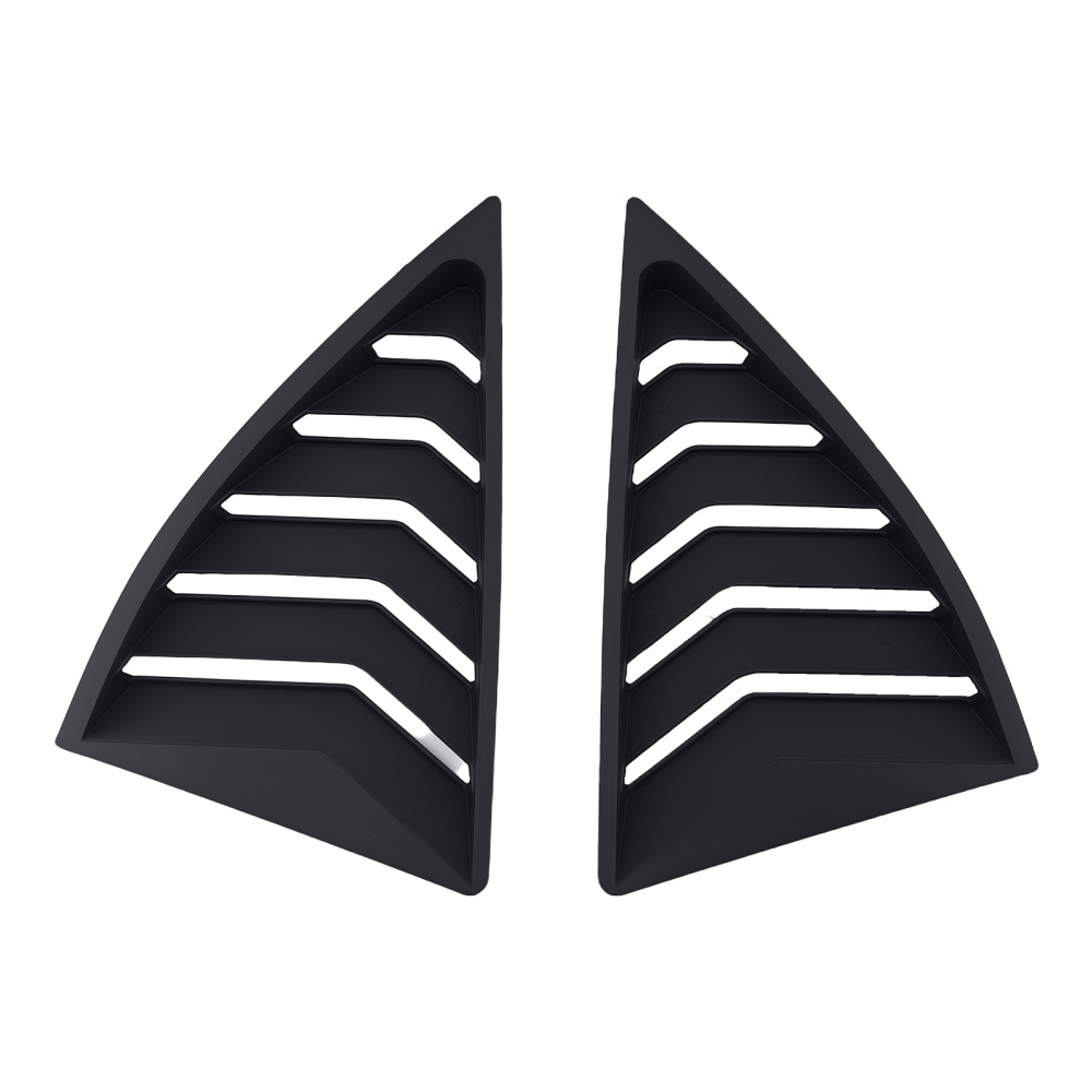 Car Side Window Louvers compatible for Chevy Camaro 2010-2015 Quarter ABS Gloss Black