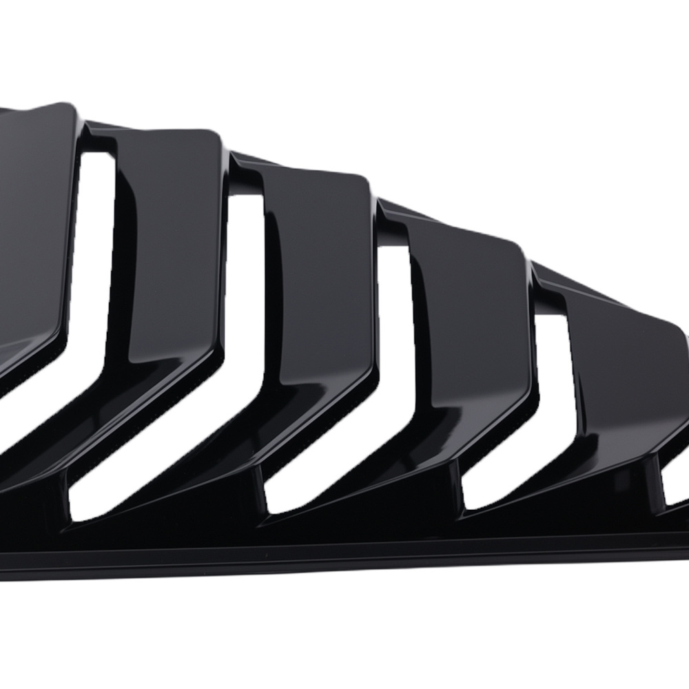 Car Side Window Louvers compatible for Chevy Camaro 2010-2015 Quarter ABS Gloss Black
