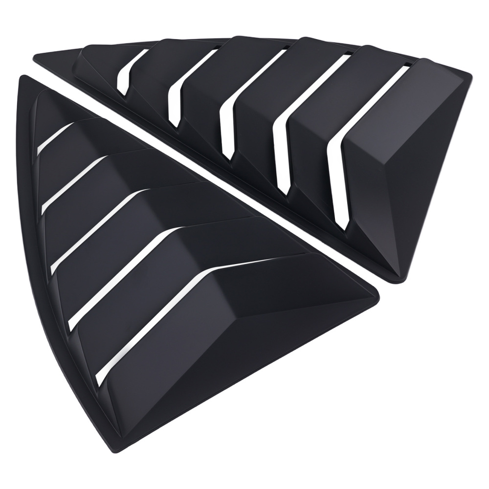 Car Quarter Window Louvers compatible for Chevy Camaro 10-15 Side Panel Matt Black