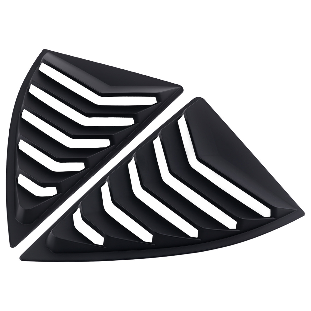 Car Quarter Window Louvers compatible for Chevy Camaro 10-15 Side Panel Matt Black