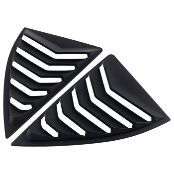 Car Quarter Window Louvers compatible for Chevy Camaro 10-15 Side Panel Matt Black