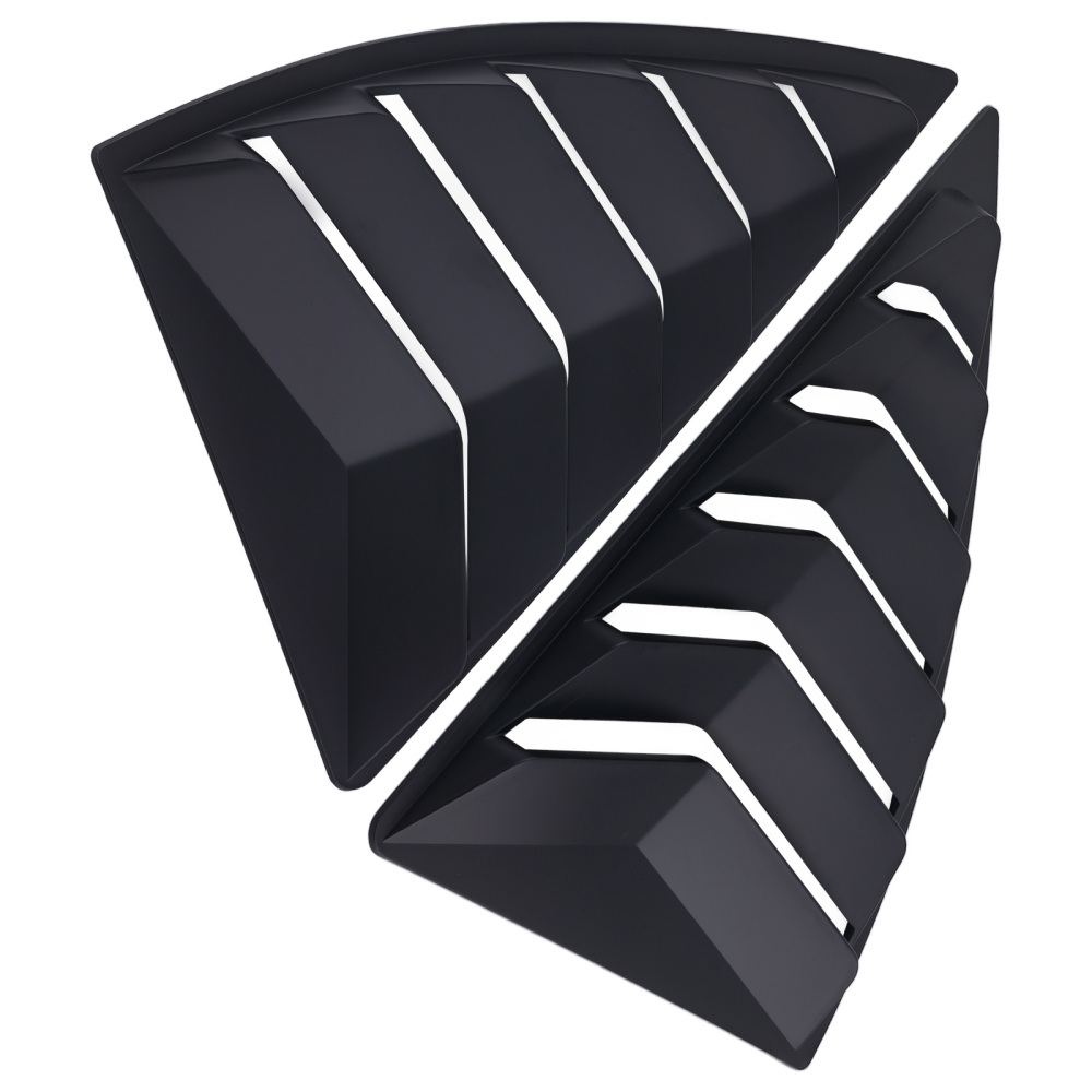 Car Quarter Window Louvers compatible for Chevy Camaro 10-15 Side Panel Matt Black