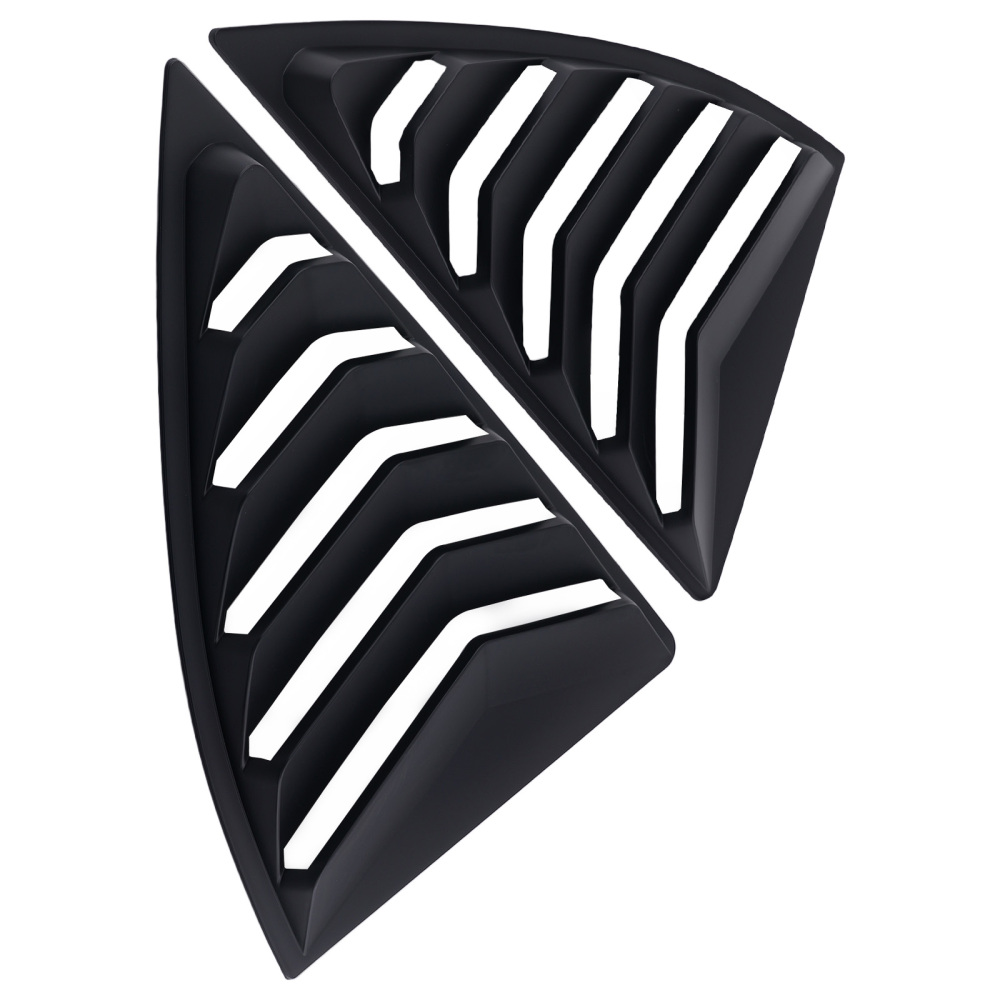 Car Quarter Window Louvers compatible for Chevy Camaro 10-15 Side Panel Matt Black