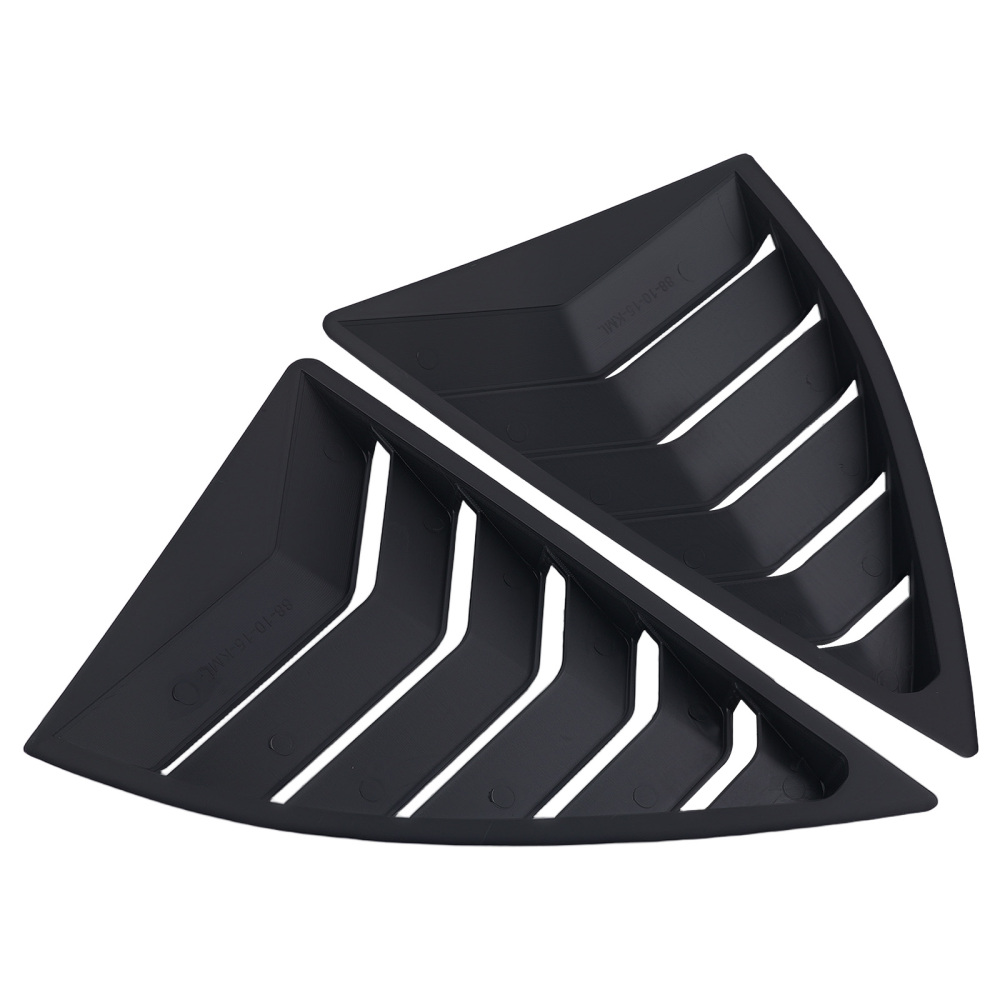 Car Quarter Window Louvers compatible for Chevy Camaro 10-15 Side Panel Matt Black