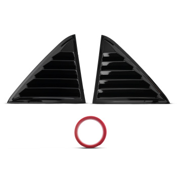 Car Quarter Louvers Window compatible for Chrysler 300 2011-2023 Gloss Black ABS Cover