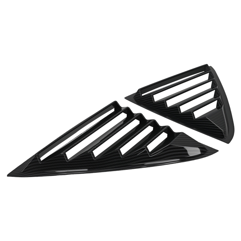 Pair Rear Window Louver compatible for Chrysler 300C Sedan 2011-2023 Carbon Fiber
