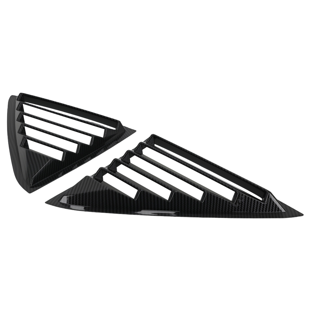 Pair Rear Window Louver compatible for Chrysler 300C Sedan 2011-2023 Carbon Fiber