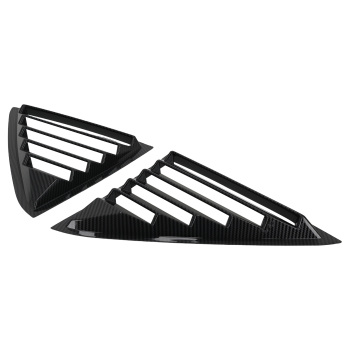 Pair Rear Window Louver compatible for Chrysler 300C Sedan 2011-2023 Carbon Fiber